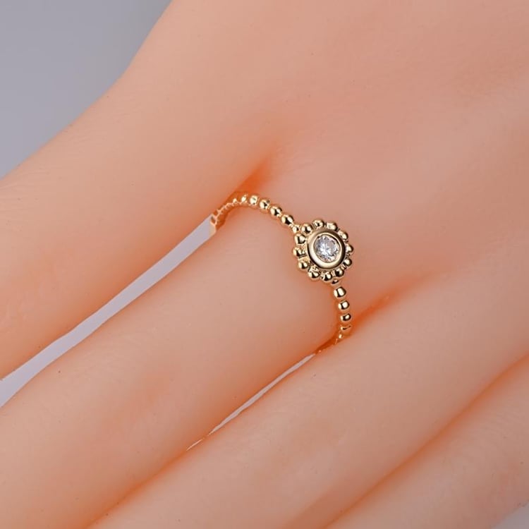 Diamantový zlatý prsten 12856