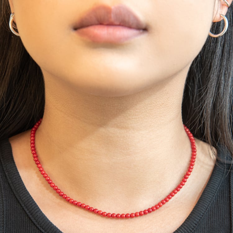 Korálový stříbrný náhrdelník Norma 104468