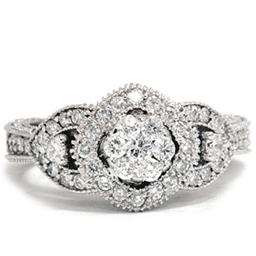 Zlatý zásnubní prsten s diamanty 4504