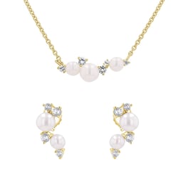 Kolekce stříbrných šperků s perlami a bílými topazy Perlie