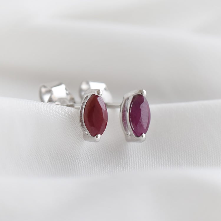 Náušnice s rubíny 92098