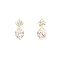 Minimalistické náušnice s morganity a diamanty Durante