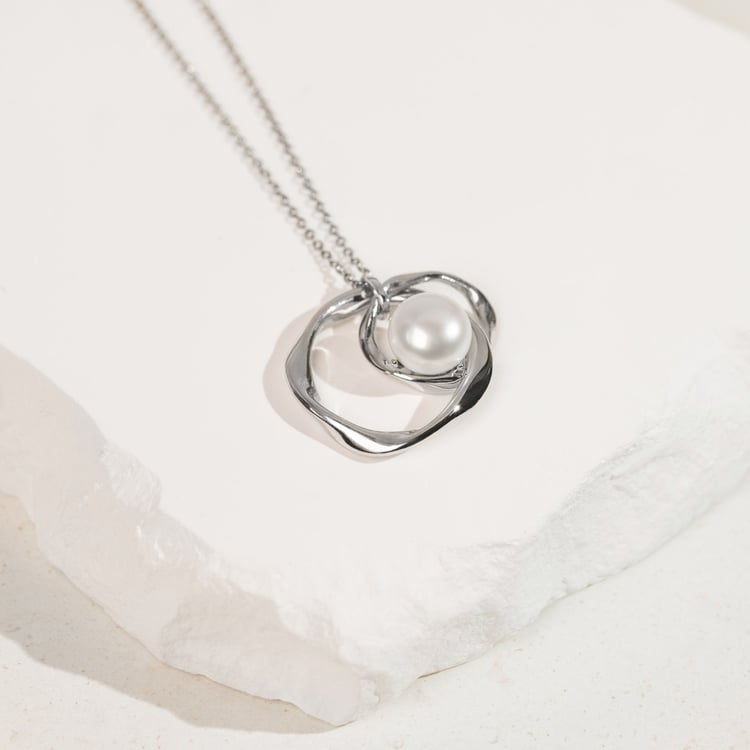 Stříbrný přívěsek s perlou Alya 163928