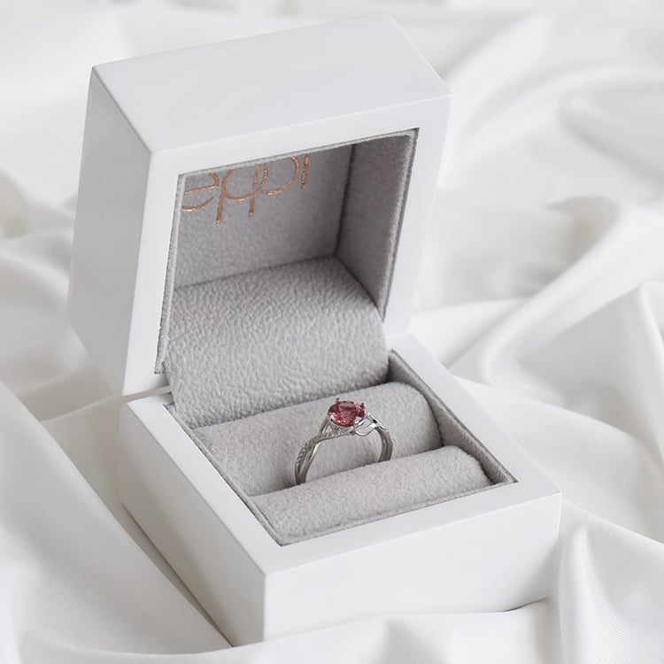 Prsten z bílého zlata s turmalínem a diamanty Kaelin 92382