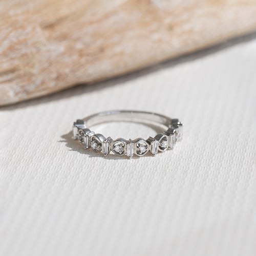Eternity prsten s round a baguette diamanty Andrade