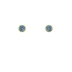 Minimalistické bezel náušnice se safíry Tofine