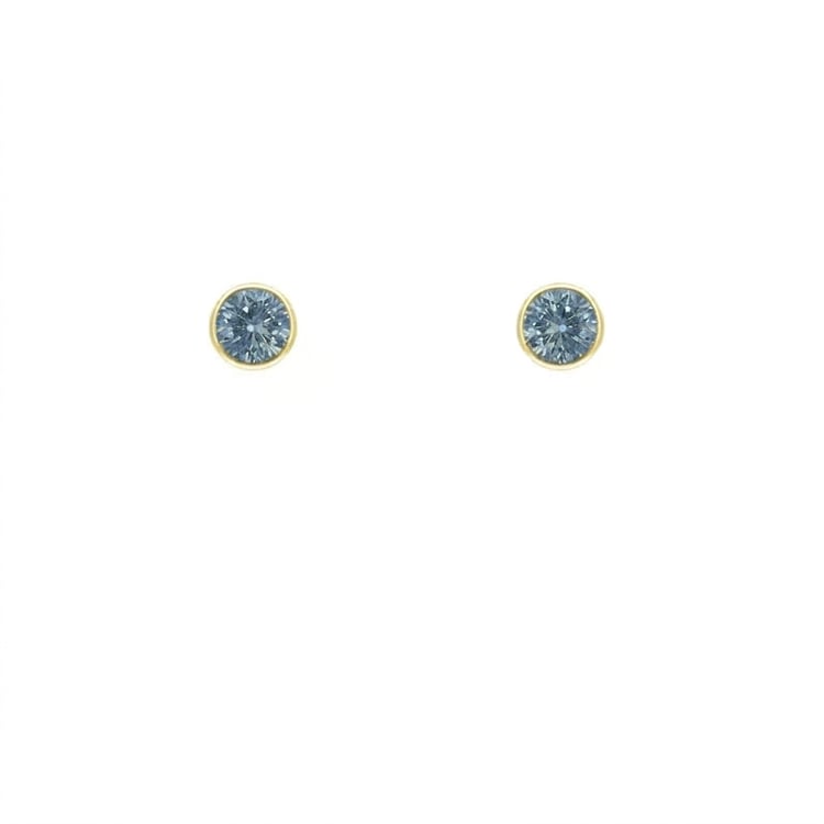 Minimalistické bezel náušnice se safíry Tofine