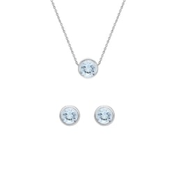 Zlatá bezel kolekce s akvamaríny Omame