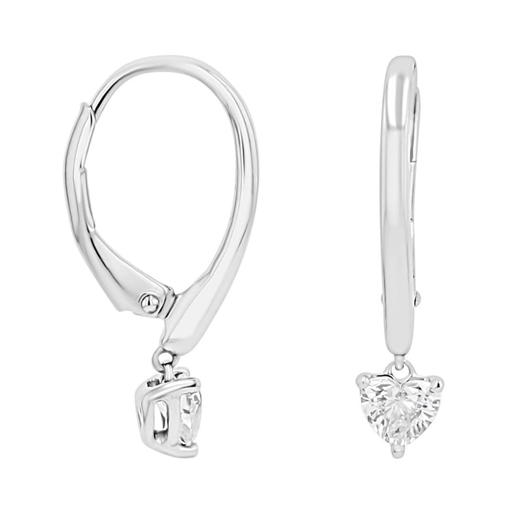 Stříbrné srdíčkové náušnice s 0.25ct lab-grown diamantem Lola 171307