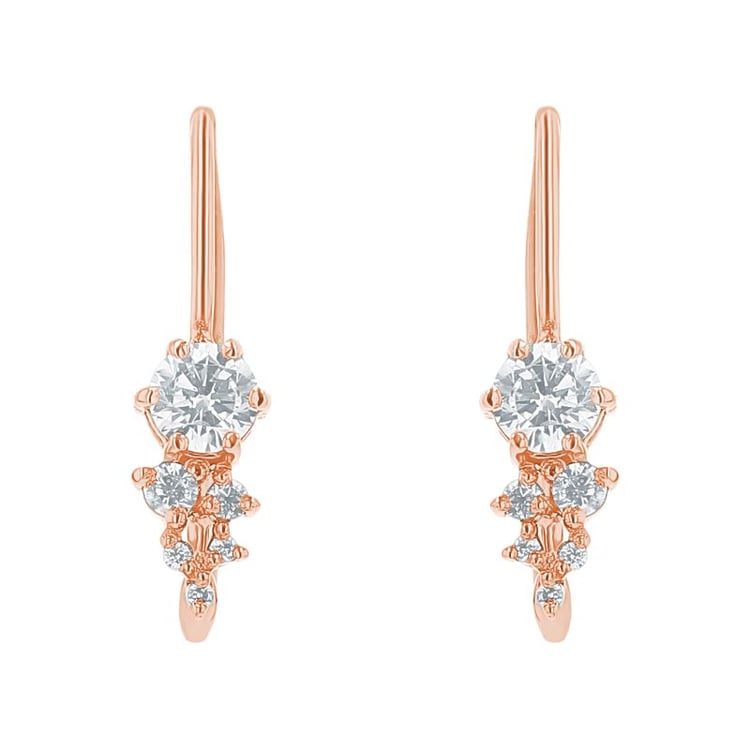 Cluster náušnice s lab-grown diamanty Lina 155688