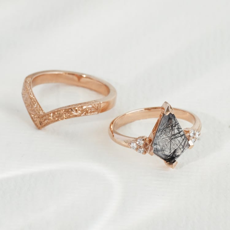 Jedinečný prsten s rutilovým křišťálem Kettil 121856