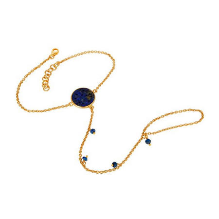 Pozlacený náramek s lapis lazuli