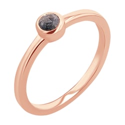 Zlatý prsten se salt and pepper diamantem Emilien
