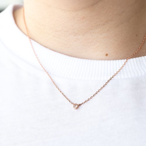 Stříbrný minimalistický náhrdelník s morganitem Glosie