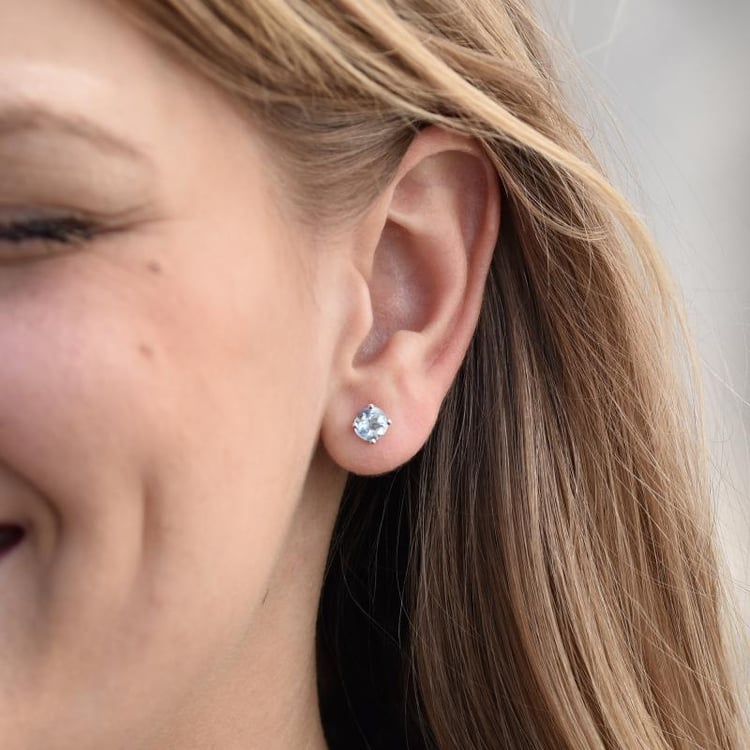 Akvamarínové náušnice ze zlata 43726