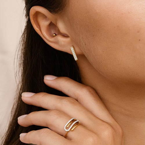 Zlatý prsten s lab-grown diamanty Rebeca
