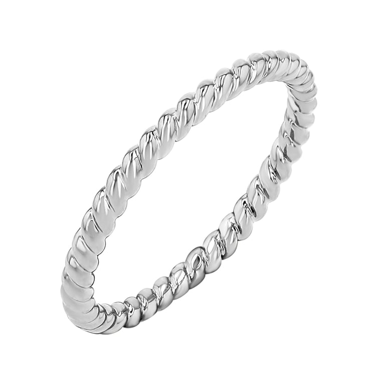 Stříbrný propletený prsten Twisty 143324