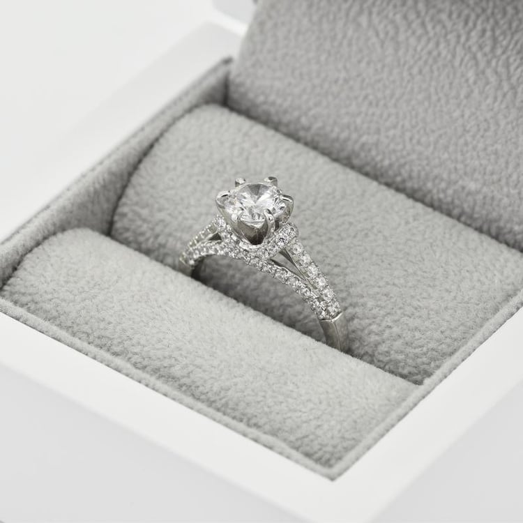 Halo zásnubní prsten s 1.09ct IGI certifikovaným lab-grown diamantem Heshmy 147248