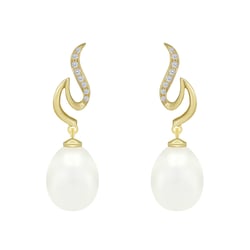 Náušnice s perlami a diamanty Gadin