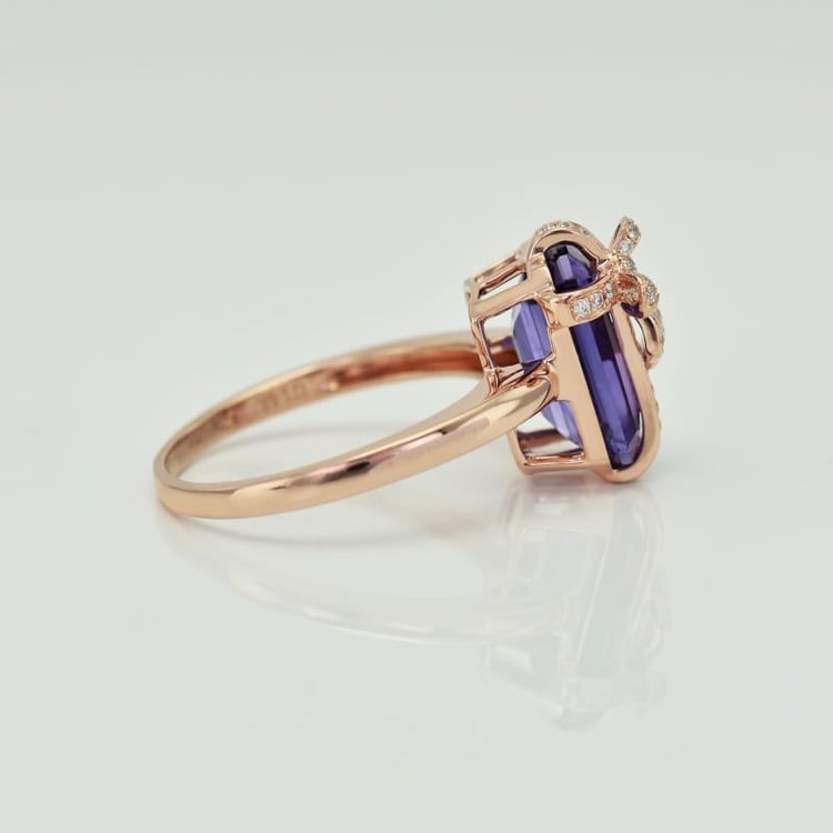 Prsten s ametystem a mašličkou 16403