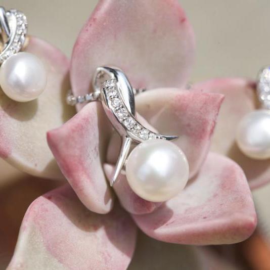 Perlová souprava šperků ze stříbra 14668