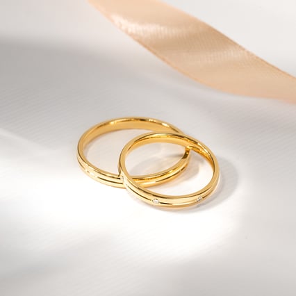 Zlaté snubní prsteny s diamanty Lavori