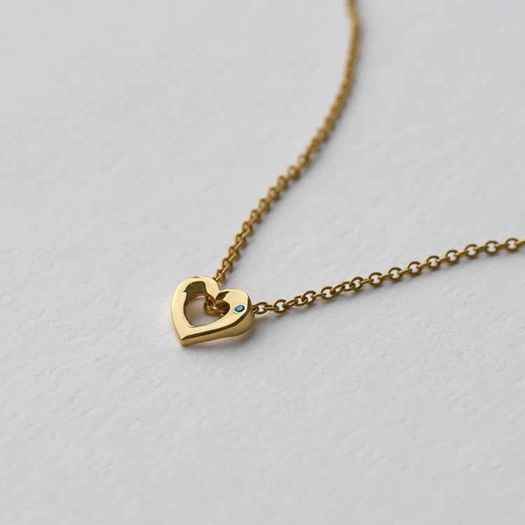 Srdce z pozlaceného stříbra 73073