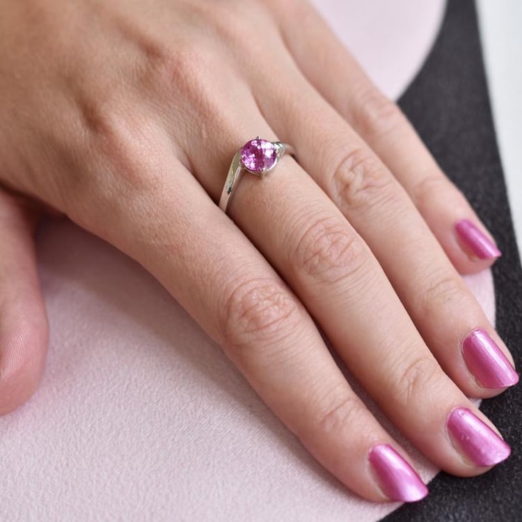 Safírový prsten ze stříbra 19816