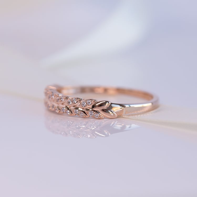 Eternity prsten s lab-grown diamantovými lístky Aizah 135689