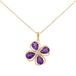 Přívěsek s ametystovým čtyřlístkem Celerity