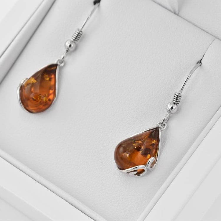 Náušnice s jantary 31043