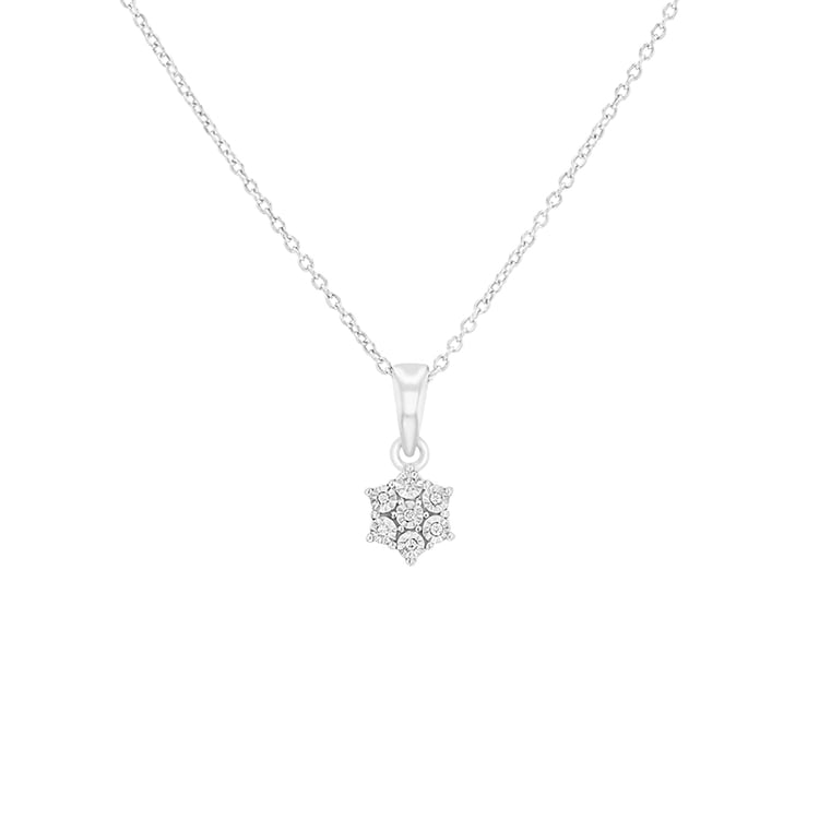 Decentní diamantový přívěsek z bílého zlata