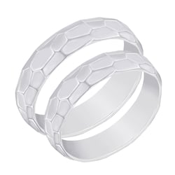 Lesklé tepané snubní prsteny ze zlata Adalicia