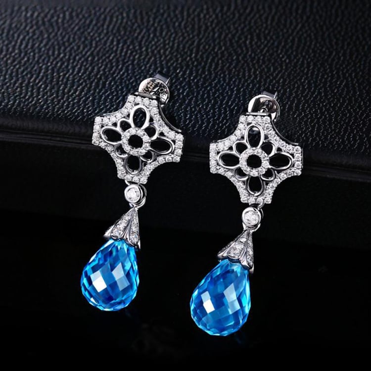 Topazové náušnice 16304