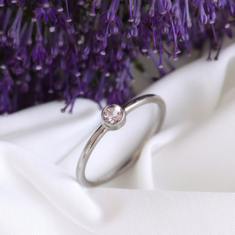 Prsten s morganitem ze zlata 82421