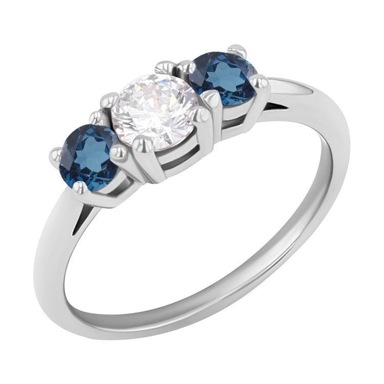 Zásnubní prsten se třemi topazy Rita