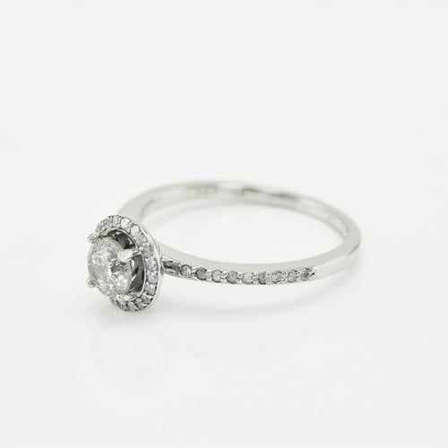 Zásnubní prsten v halo stylu s lab-grown diamanty Lyisa