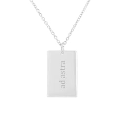 Zlatý obdélníkový přívěsek s oboustranným gravírem Aeryn