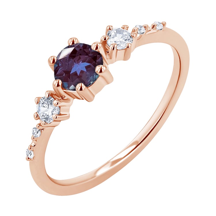 Zásnubní prsten s lab-grown alexandritem a diamanty Willa 145400