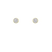 Minimalistické bezel náušnice s lab-grown diamanty Tofine