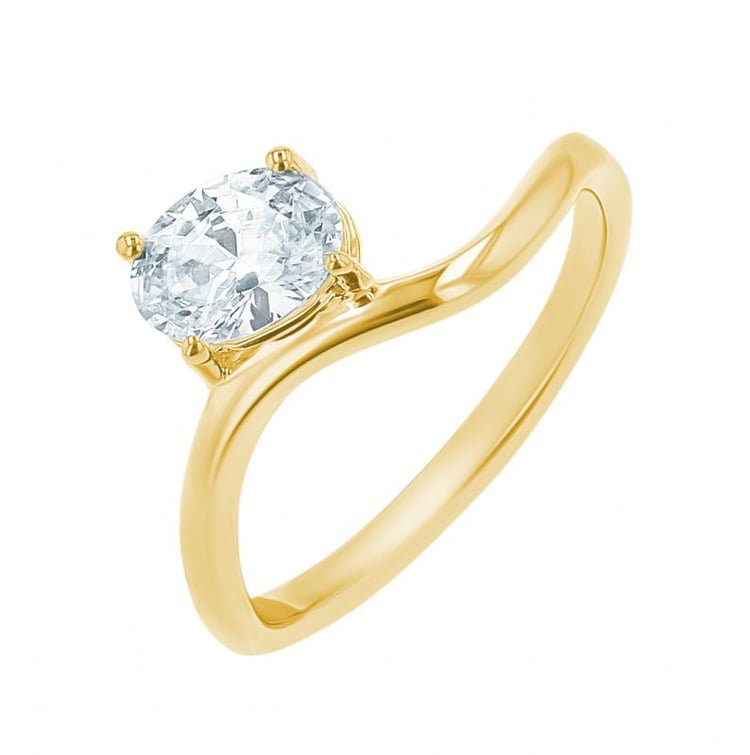 Zásnubní prsten s oválným diamantem 155403