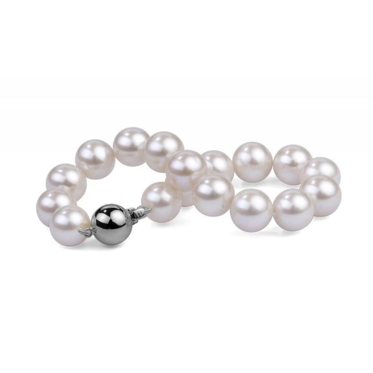 Zlatý náramek s perlami 48787