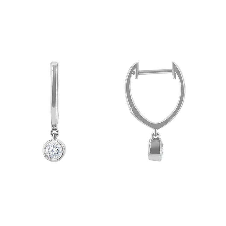 Zlaté visací náušnice s lab-grown diamanty Nova 137747