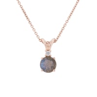 Zlatý přívěsek s labradoritem a diamantem Timotei