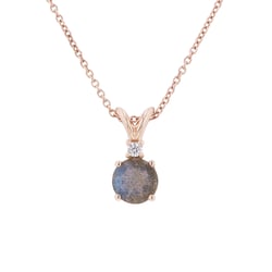 Zlatý přívěsek s labradoritem a diamantem Timotei