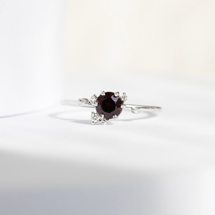 Cluster kolekce šperků s českými granáty a diamanty Odette 143999