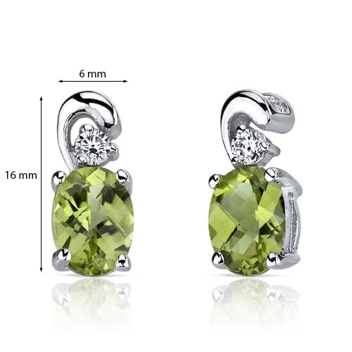 Olivínové stříbrné náušnice 21872