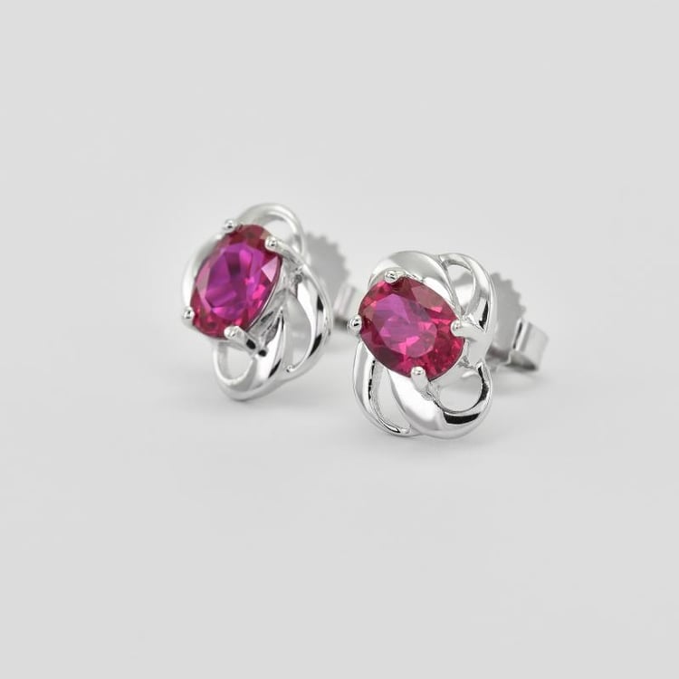 Náušnice s rubíny 28277