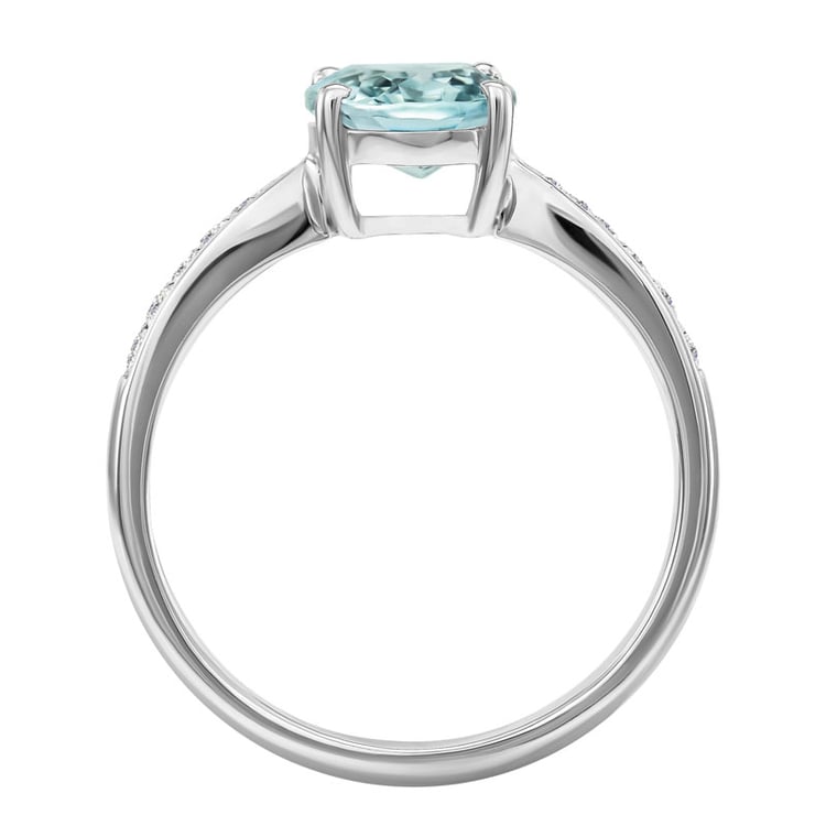 Akvamarínový prsten s diamanty Dodey 31596