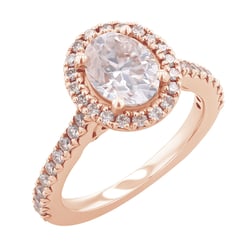 Zlatý elegantní zásnubní prsten s moissanitem Jody